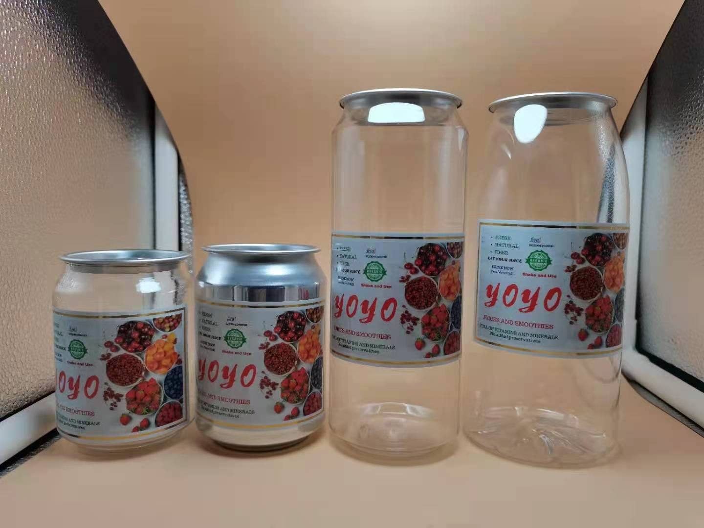 500ml Clear Round Cosmetic Container PET Plastic Jar with Aluminium Lid 