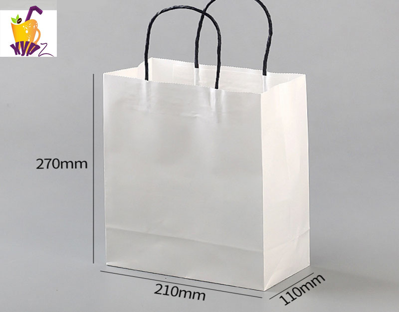 Free charge sample for white Paper Packaging Shopping Bag Kraft Paper