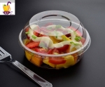 wholesale black color pet plastic fruit packaging salad box
